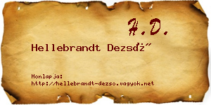 Hellebrandt Dezső névjegykártya